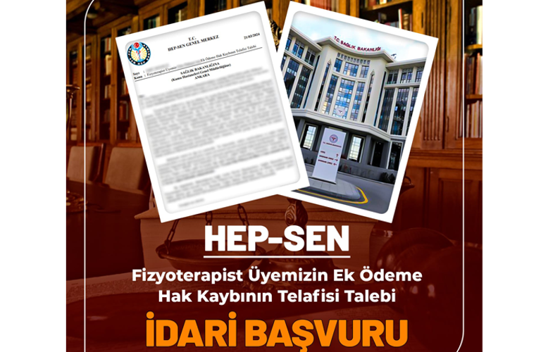 Fizyoterapist Üyemizin Ek Ödeme Hak Kaybının Telafisi Talebi